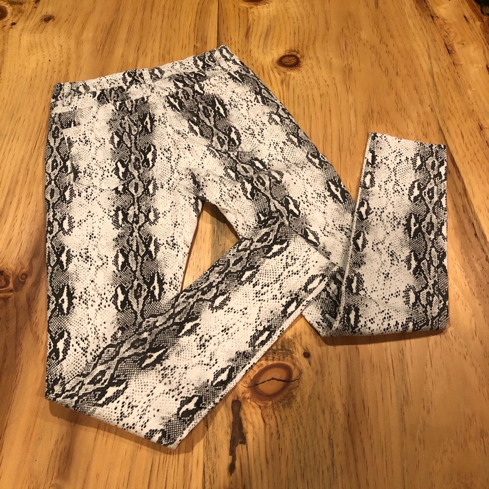 Snake Skin Skinny Jeans